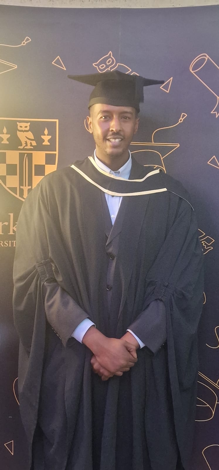 Adil Osman at his Birkbeck graduation ceremony
